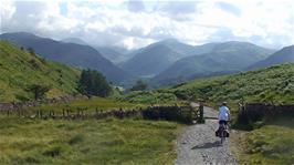 The track continues downhill to Borrowdale